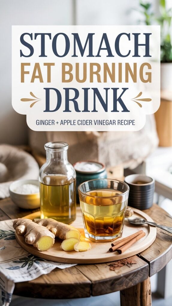 This stomach fat burning drink is best for post-meal bloating and slow digestion. Made with ginger and apple cider vinegar, it supports digestion and blood sugar balance — two key factors in belly fat and bloating. Use this de-bloat drink with meals when your stomach feels heavy or uncomfortable.